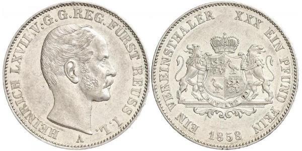 1 Талер Рейсс (старшей линии) (1778 - 1918) Серебро Heinrich LXVII, Prince Reuss Younger Line
