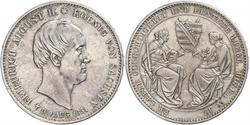 1 Талер Саксония (королевство) (1806 - 1918) Серебро Фридрих Август II (король Саксонии)