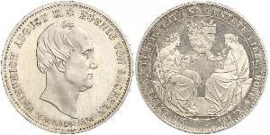 1 Талер Саксония (королевство) (1806 - 1918) Серебро Фридрих Август II (король Саксонии)