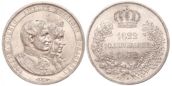 1 Талер Саксония (королевство) (1806 - 1918) Серебро Иоганн (король Саксонии)