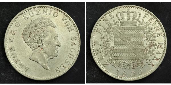 1 Талер Саксония (королевство) (1806 - 1918) Серебро 
