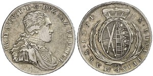 1 Талер Саксония (курфюршество) (1356 - 1806) Серебро Фридрих Август I (король Саксонии)