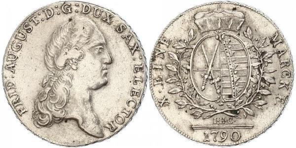 1 Талер Саксония (курфюршество) (1356 - 1806) Серебро Август Сильный (1670 - 1733)