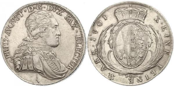 1 Талер Саксония (курфюршество) (1356 - 1806) Серебро Фридрих Август I (король Саксонии)