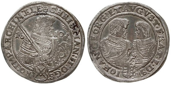 1 Талер Саксония (курфюршество) (1356 - 1806) Серебро Кристиан II (курфюрст Саксонии)