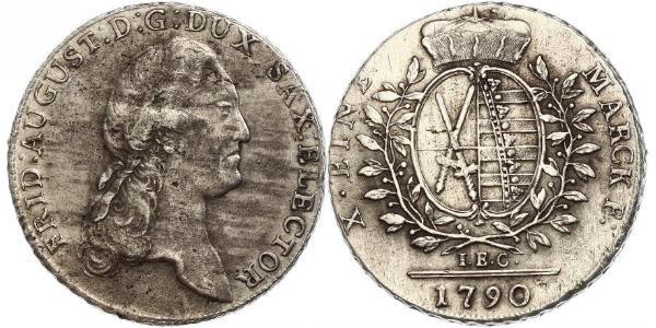 1 Талер Саксония (курфюршество) (1356 - 1806) Серебро Август Сильный (1670 - 1733)