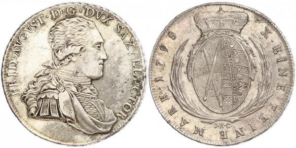 1 Талер Саксония (курфюршество) (1356 - 1806) Серебро Фридрих Август I (король Саксонии)
