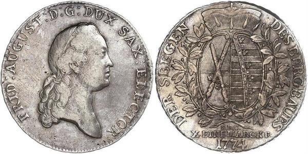 1 Талер Саксония (курфюршество) (1356 - 1806) Серебро Август Сильный (1670 - 1733)