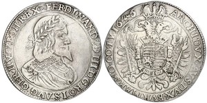 1 Талер Священная Римская империя (962-1806) Серебро Ferdinand III, Holy Roman Emperor (1608-1657)