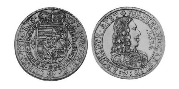 1 Талер Священная Римская империя (962-1806) Серебро Фердинанд Карл Австрийский