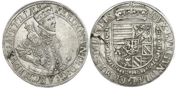 1 Талер Священная Римская империя (962-1806) Серебро Ferdinand II, Holy Roman Emperor  (1578 -1637)