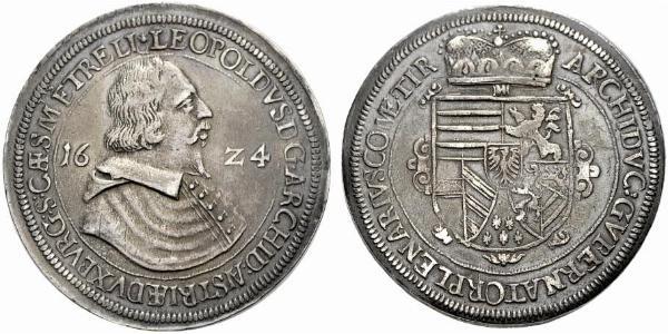1 Талер Священная Римская империя (962-1806) Серебро Леопольд V Австрийский (1586 – 1632)