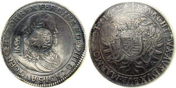 1 Талер Священная Римская империя (962-1806) Серебро Ferdinand III, Holy Roman Emperor (1608-1657)
