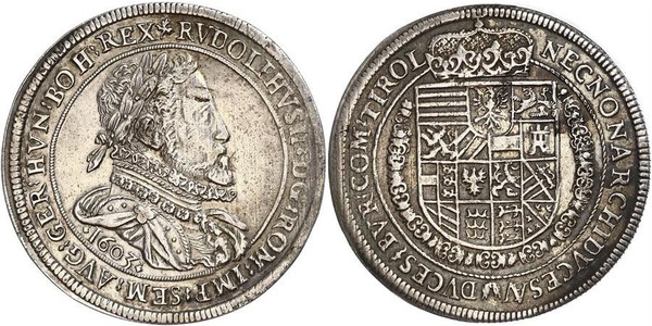 1 Талер Священная Римская империя (962-1806) Серебро Рудольф II (1552 - 1612)