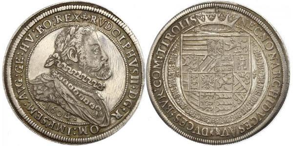 1 Талер Священная Римская империя (962-1806) Серебро Рудольф II (1552 - 1612)