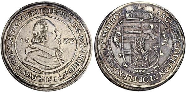 1 Талер Священная Римская империя (962-1806) Серебро Леопольд V Австрийский (1586 – 1632)