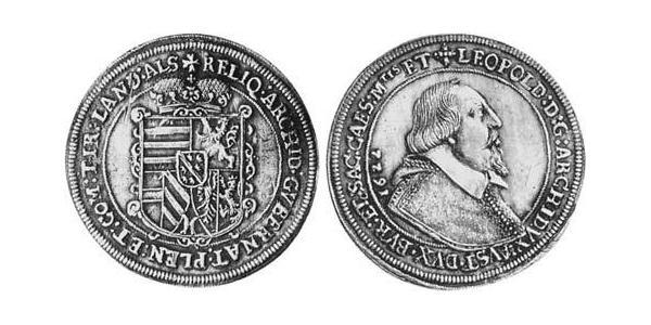 1 Талер Эльзас Серебро Леопольд V Австрийский (1586 – 1632)