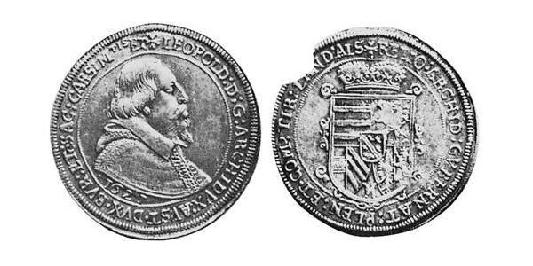 1 Талер Эльзас Серебро Леопольд V Австрийский (1586 – 1632)