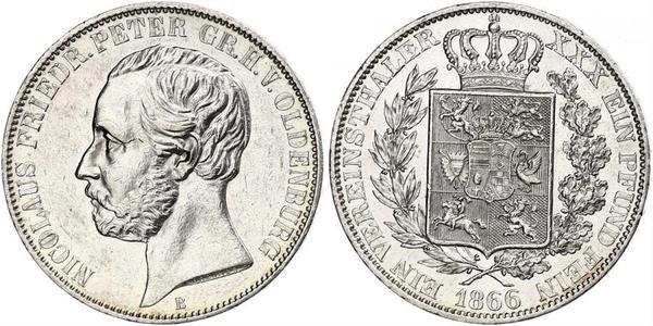 1 Талер Grand Duchy of Oldenburg (1814 - 1918) Срібло Peter II, Grand Duke of Oldenburg (1827 - 1900)