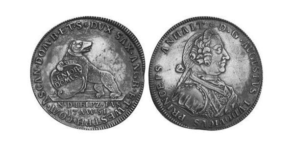 1 Талер Principality of Anhalt-Köthen (1603 -1853) Срібло Augustus Louis, Prince of Anhalt-Köthen (1697 – 1755)