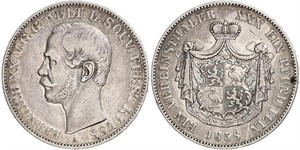 1 Талер Principality of Reuss-Greiz (1778 - 1918) Срібло Heinrich XX, Prince Reuss of Greiz