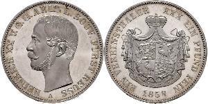 1 Талер Principality of Reuss-Greiz (1778 - 1918) Срібло Heinrich XX, Prince Reuss of Greiz