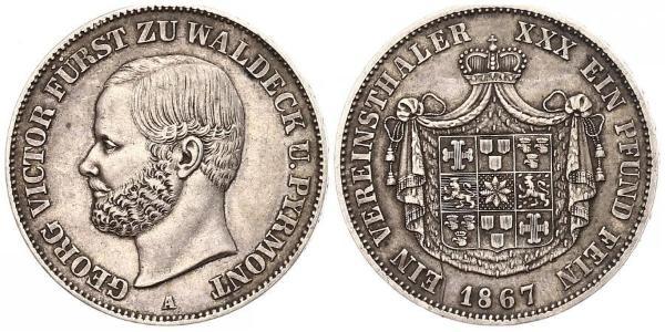 1 Талер null Срібло George Victor, Prince of Waldeck and Pyrmont (1831 - 1893)