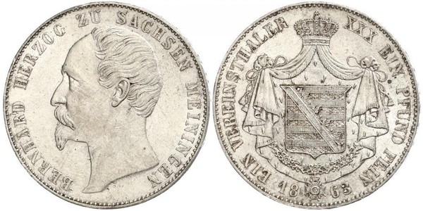 1 Талер null Срібло Bernhard II, Duke of Saxe-Meiningen