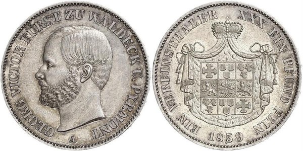 1 Талер null Срібло George Victor, Prince of Waldeck and Pyrmont (1831 - 1893)