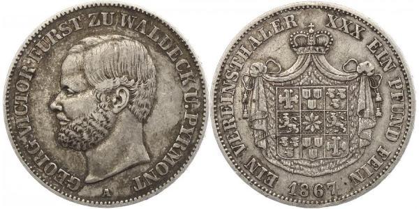 1 Талер null Срібло George Victor, Prince of Waldeck and Pyrmont (1831 - 1893)