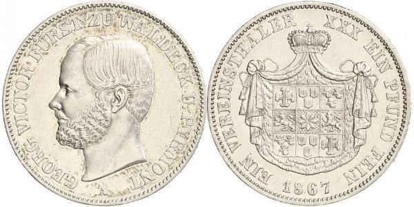 1 Талер null Срібло George Victor, Prince of Waldeck and Pyrmont (1831 - 1893)