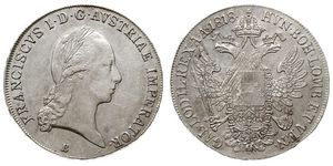 1 Талер Австрійська імперія (1804-1867) Срібло Francis II, Holy Roman Emperor (1768 - 1835)