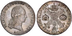 1 Талер Австрійська імперія (1804-1867) Срібло Francis II, Holy Roman Emperor (1768 - 1835)
