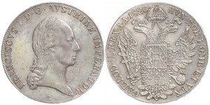 1 Талер Австрійська імперія (1804-1867) Срібло Francis II, Holy Roman Emperor (1768 - 1835)