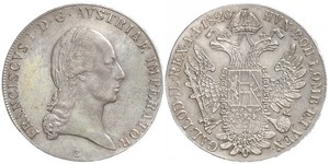 1 Талер Австрійська імперія (1804-1867) Срібло Francis II, Holy Roman Emperor (1768 - 1835)