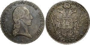 1 Талер Австрійська імперія (1804-1867) Срібло Francis II, Holy Roman Emperor (1768 - 1835)