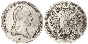 1 Талер Австрійська імперія (1804-1867) Срібло Francis II, Holy Roman Emperor (1768 - 1835)