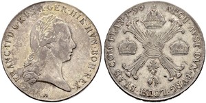 1 Талер Австрійська імперія (1804-1867) Срібло Francis II, Holy Roman Emperor (1768 - 1835)