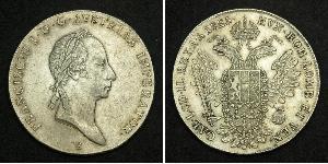 1 Талер Австрійська імперія (1804-1867) Срібло Francis II, Holy Roman Emperor (1768 - 1835)