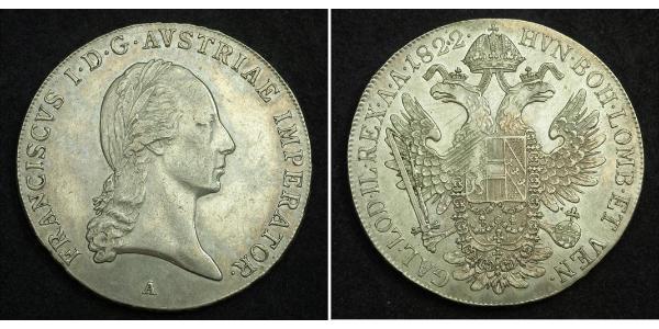 1 Талер Австрійська імперія (1804-1867) Срібло Francis II, Holy Roman Emperor (1768 - 1835)