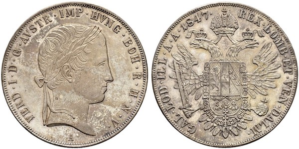 1 Талер Австрійська імперія (1804-1867) Срібло Ferdinand I of Austria (1793 - 1875)