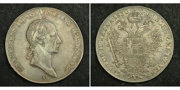 1 Талер Австрійська імперія (1804-1867) Срібло Francis II, Holy Roman Emperor (1768 - 1835)