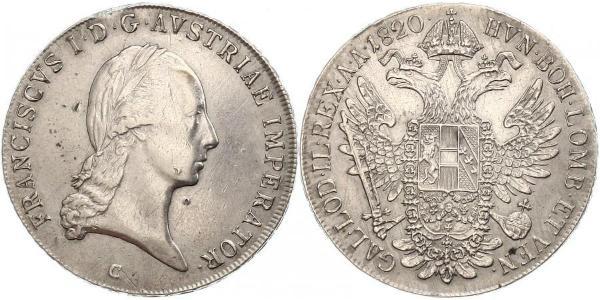 1 Талер Австрійська імперія (1804-1867) Срібло Francis II, Holy Roman Emperor (1768 - 1835)