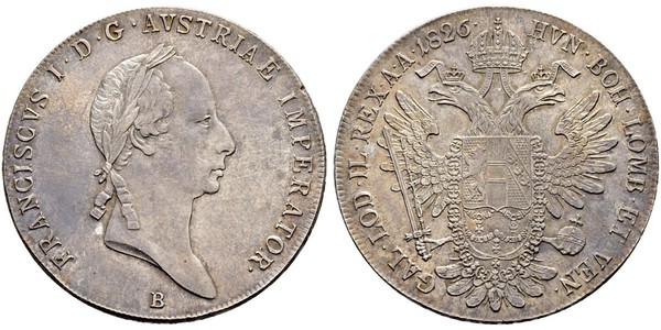 1 Талер Австрійська імперія (1804-1867) Срібло Francis II, Holy Roman Emperor (1768 - 1835)