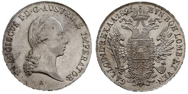 1 Талер Австрійська імперія (1804-1867) Срібло Francis II, Holy Roman Emperor (1768 - 1835)