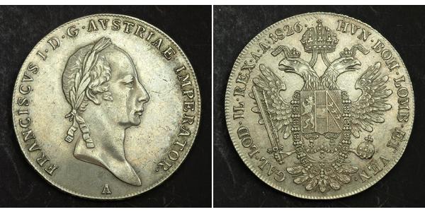 1 Талер Австрійська імперія (1804-1867) Срібло Francis II, Holy Roman Emperor (1768 - 1835)