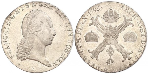 1 Талер Австрійська імперія (1804-1867) Срібло Francis II, Holy Roman Emperor (1768 - 1835)