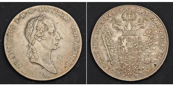 1 Талер Австрійська імперія (1804-1867) Срібло Francis II, Holy Roman Emperor (1768 - 1835)
