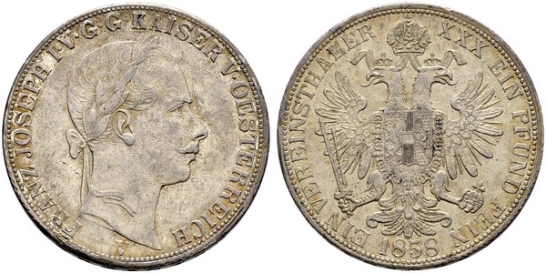 1 Талер Австрійська імперія (1804-1867) Срібло Франц Иосиф I (1830 - 1916)