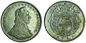 1 Талер Австрія / Зальцбург Срібло Count Hieronymus von Colloredo (1732 - 1812)